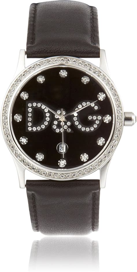 montre dolce gabbana femme noir|Montre avec bracelet en crocodile en Noir pour femme.